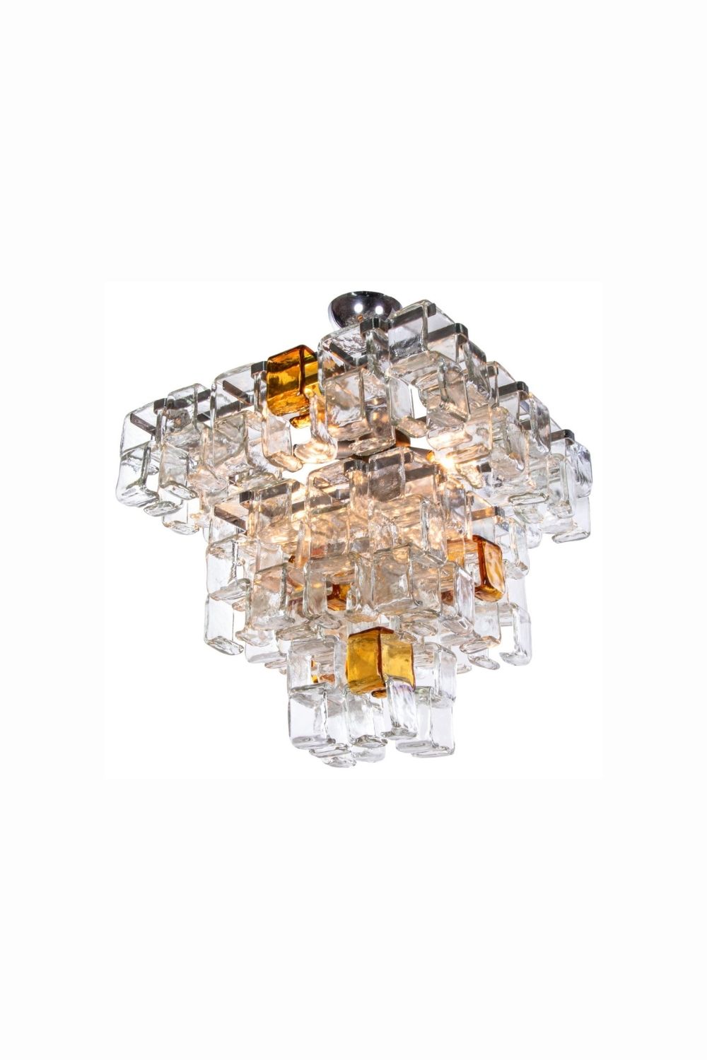 Amber & Clear Art Chandelier | morylighting