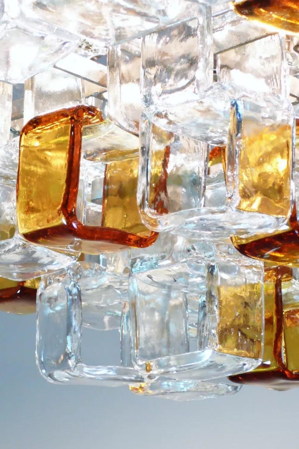 Amber & Clear Art Chandelier - view 5 | morylighting