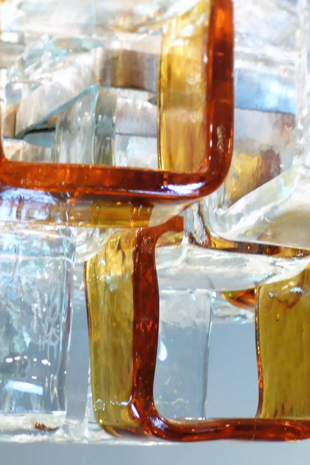 Amber & Clear Art Chandelier - view 20 | morylighting
