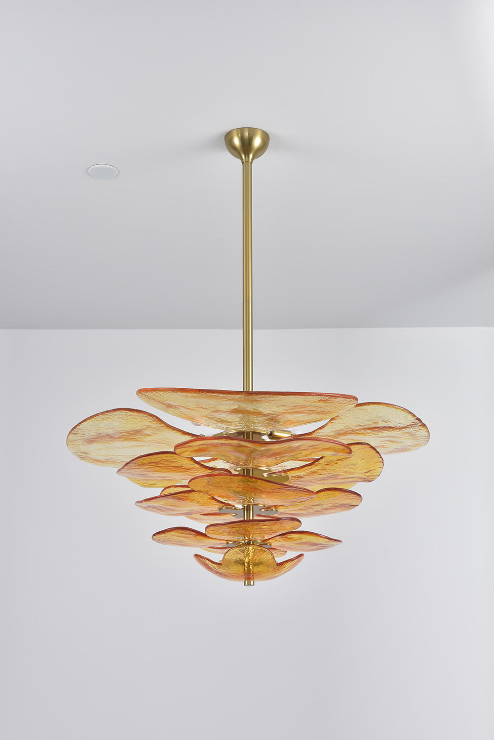 Amber Glass Chandelier - view 4 | morylighting