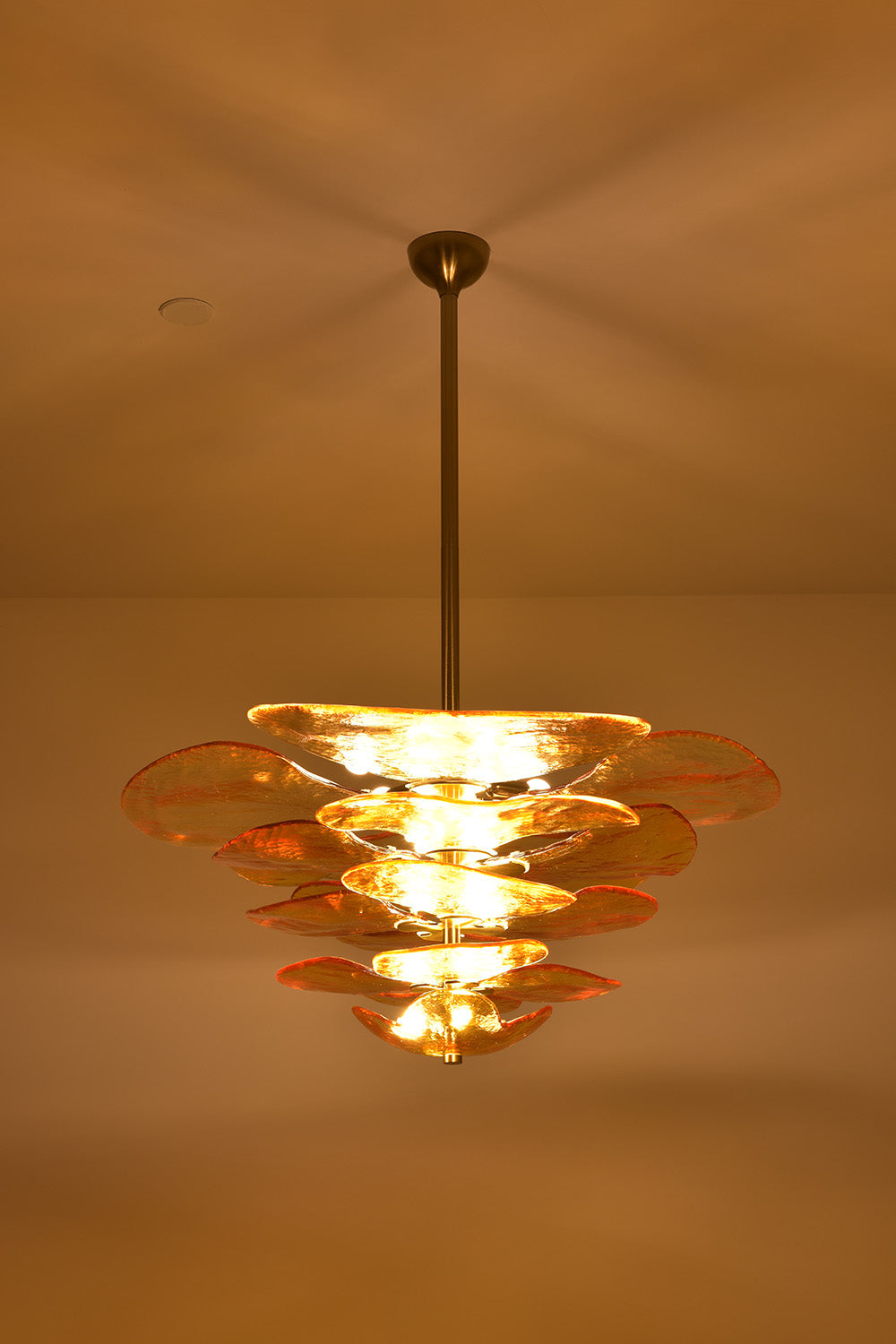Amber Glass Chandelier - view 6 | morylighting