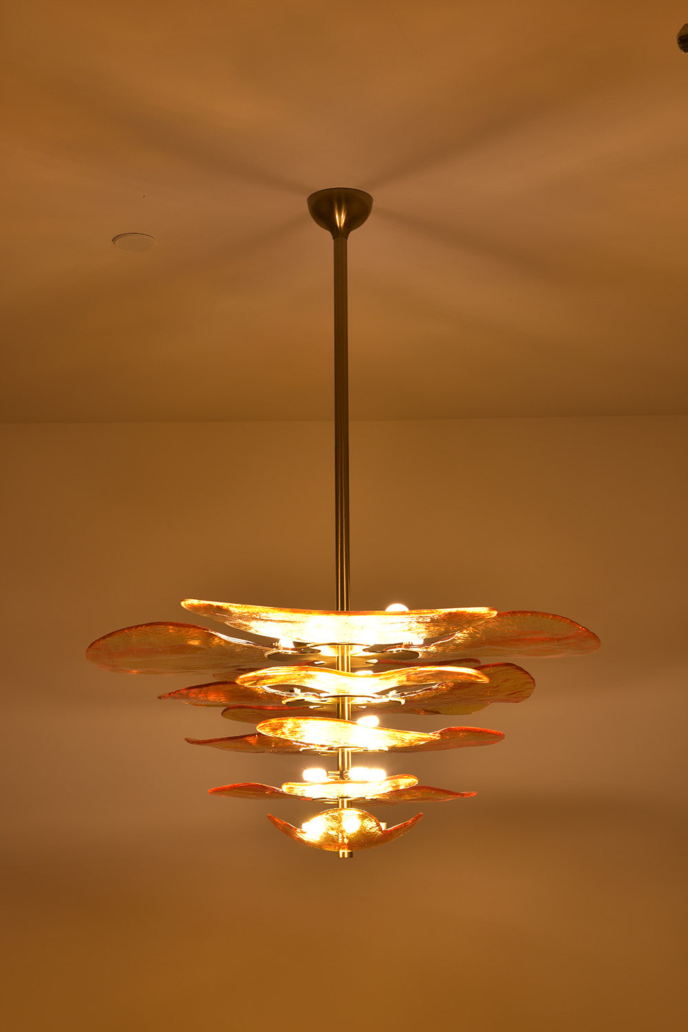 Amber Glass Chandelier - view 7 | morylighting