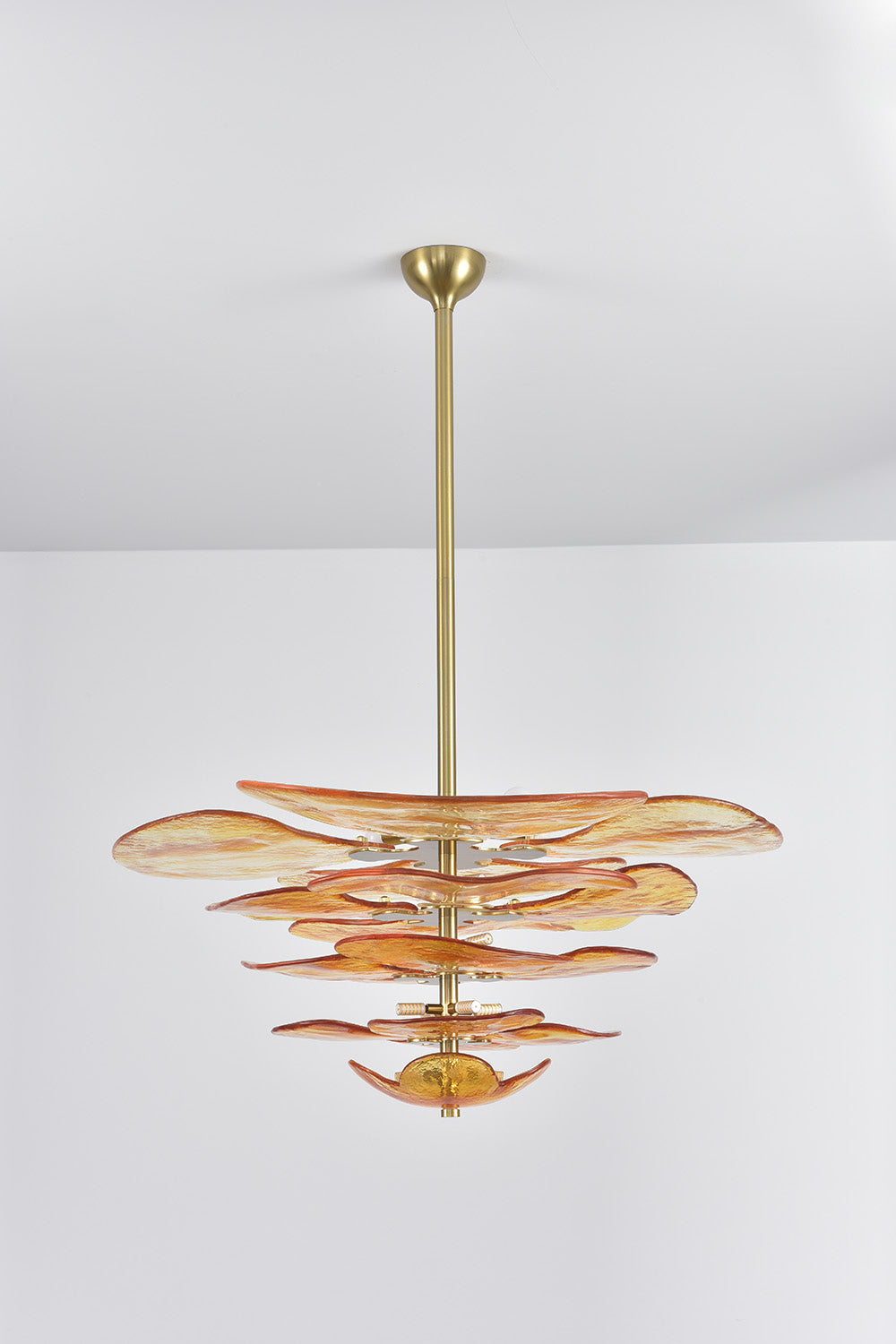 Amber Glass Chandelier - view 5 | morylighting