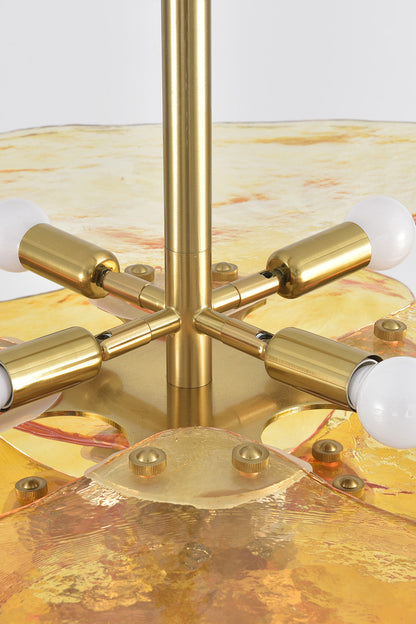 Amber Glass Chandelier - view 9 | morylighting