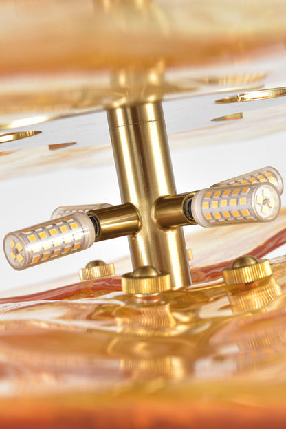 Amber Glass Chandelier - view 12 | morylighting