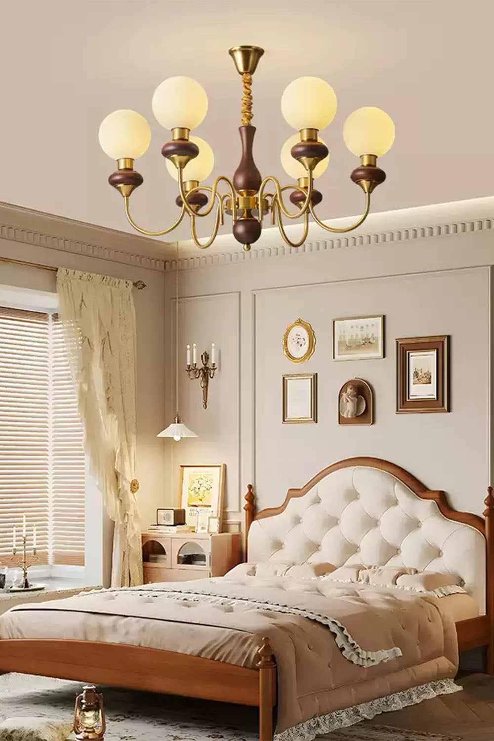 American Retro Glass Ball Chandelier - view 8 | morylighting