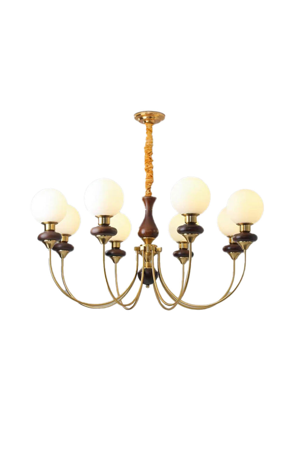 American Retro Glass Ball Chandelier - view 3 | morylighting