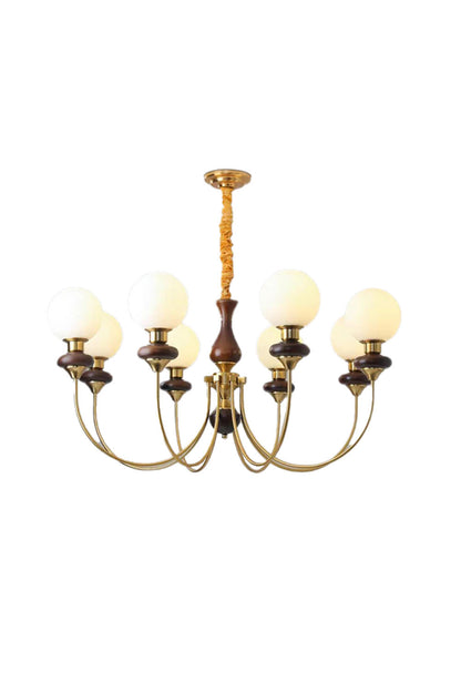 American Retro Glass Ball Chandelier - view 3 | morylighting