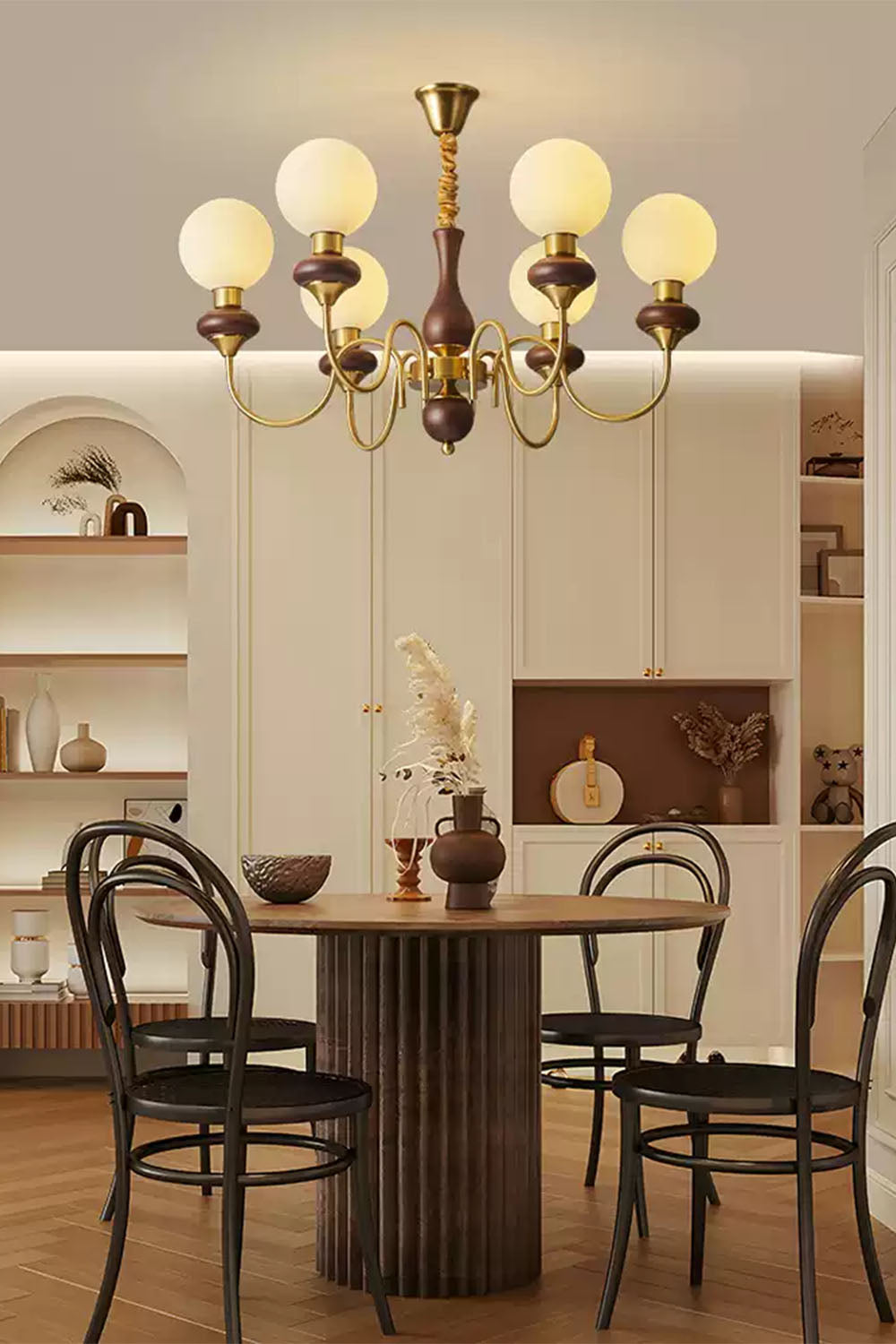 American Retro Glass Ball Chandelier - view 6 | morylighting