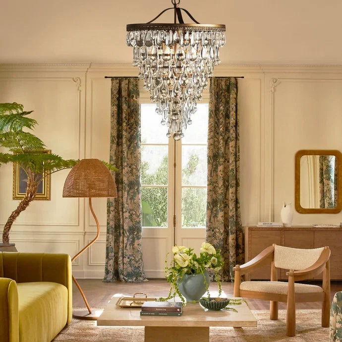 Anabelle Round Chandelier 17''23''H