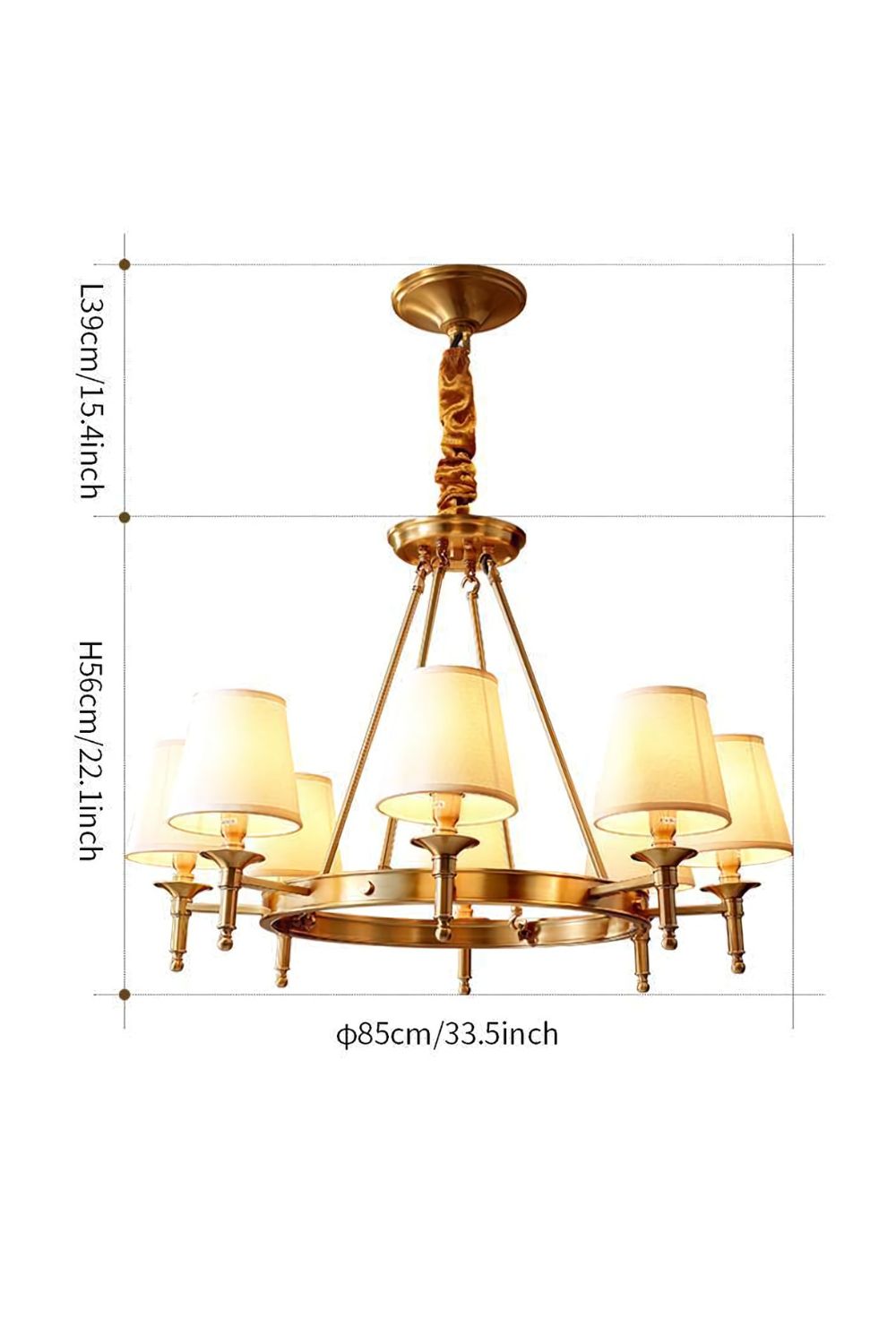 Antique Brass Chandelier - morylighting