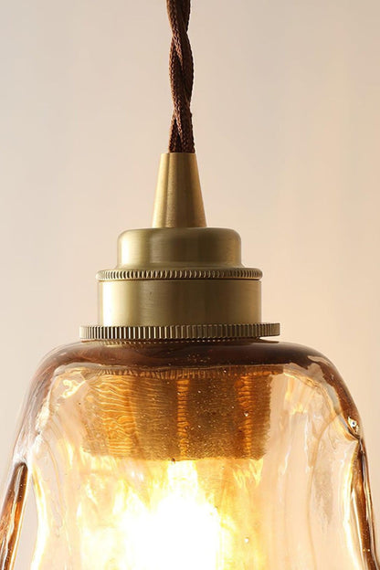 Antique Brown Glass Pendant Light - view 11 | morylighting