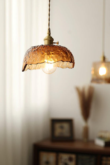 Antique Brown Glass Pendant Light - view 6 | morylighting