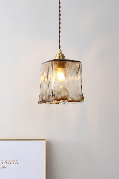 Antique Brown Glass Pendant Light - view 9 | morylighting