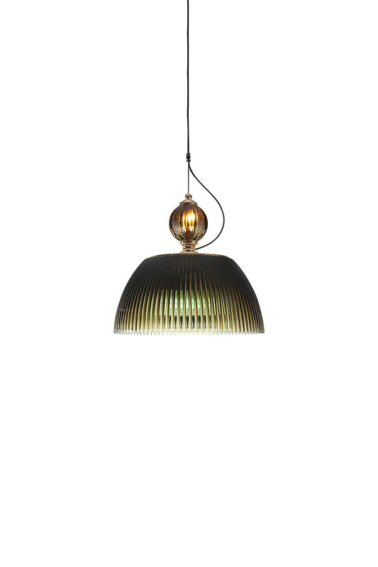 Antique Green Glass Bowl Pendant Lamp | morylighting