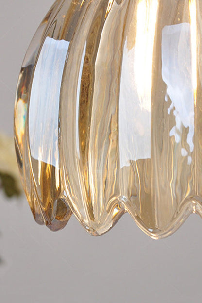 Antique Petal Shape Glass Pendant - view 13 | morylighting