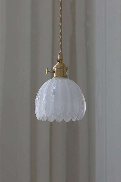 Antique Petal Shape Glass Pendant - view 7 | morylighting