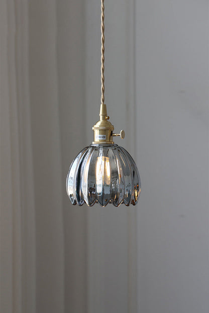 Antique Petal Shape Glass Pendant - view 8 | morylighting