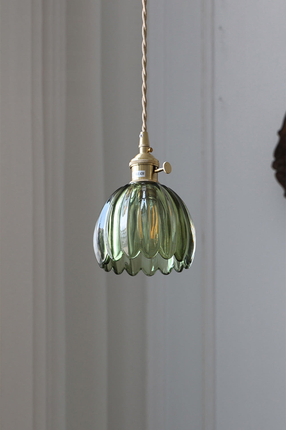 Antique Petal Shape Glass Pendant - view 6 | morylighting