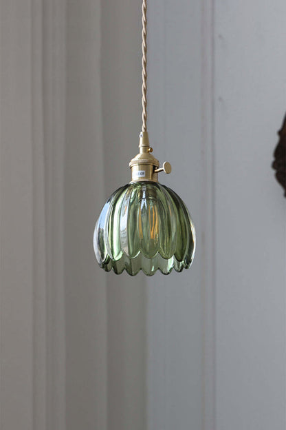 Antique Petal Shape Glass Pendant - view 5 | morylighting