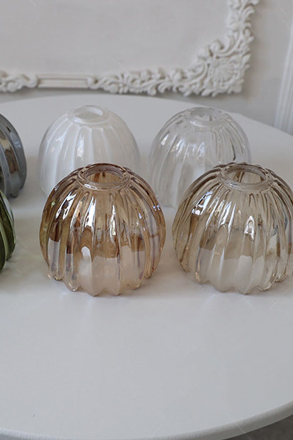 Antique Petal Shape Glass Pendant - view 10 | morylighting