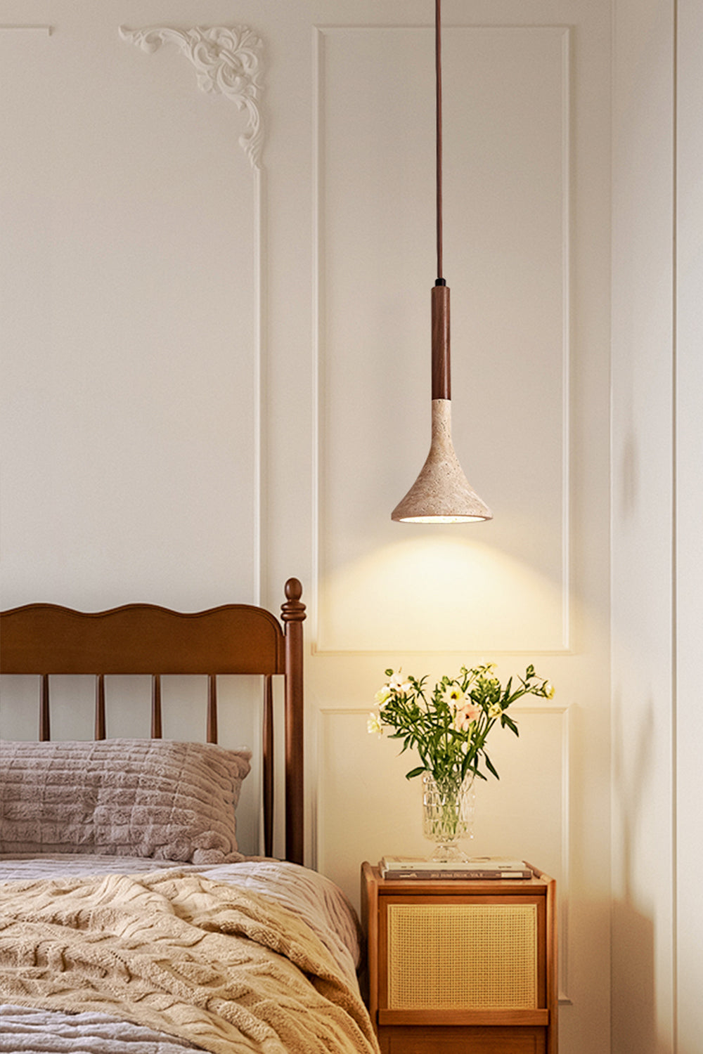 Aplomb Travertine Pendant Lamp - view 3 | morylighting