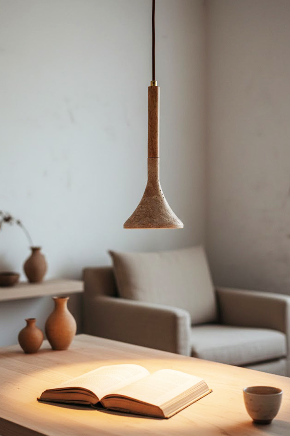 Aplomb Travertine Pendant Lamp - view 17 | morylighting