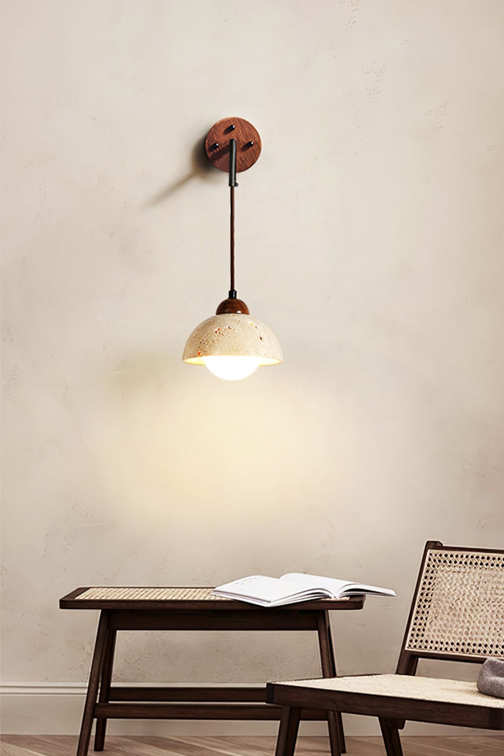 Arched Travertine Wall Light - view 12 | morylighting