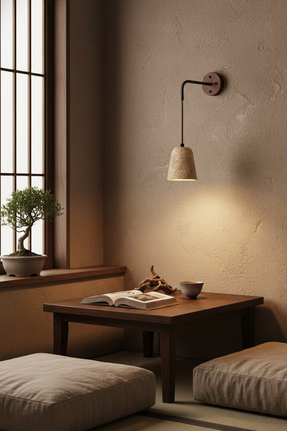 Arched Travertine Wall Light - view 6 | morylighting