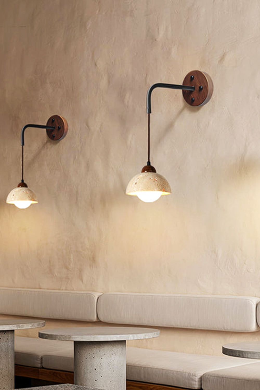 Arched Travertine Wall Light - view 17 | morylighting
