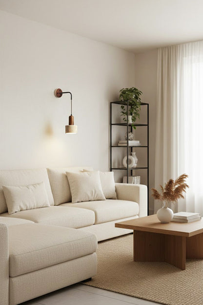 Arched Travertine Wall Light - view 5 | morylighting