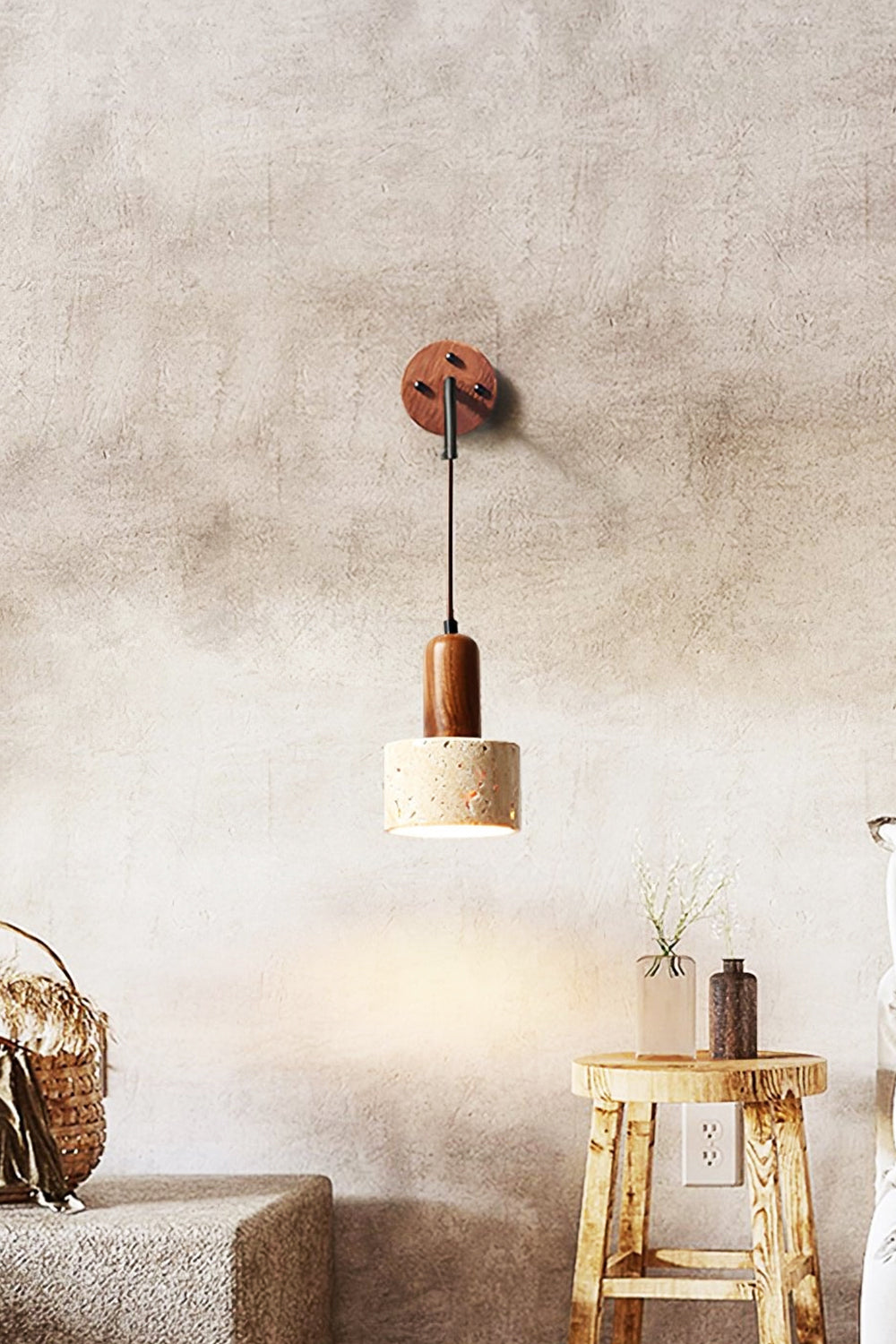 Arched Travertine Wall Light - view 18 | morylighting