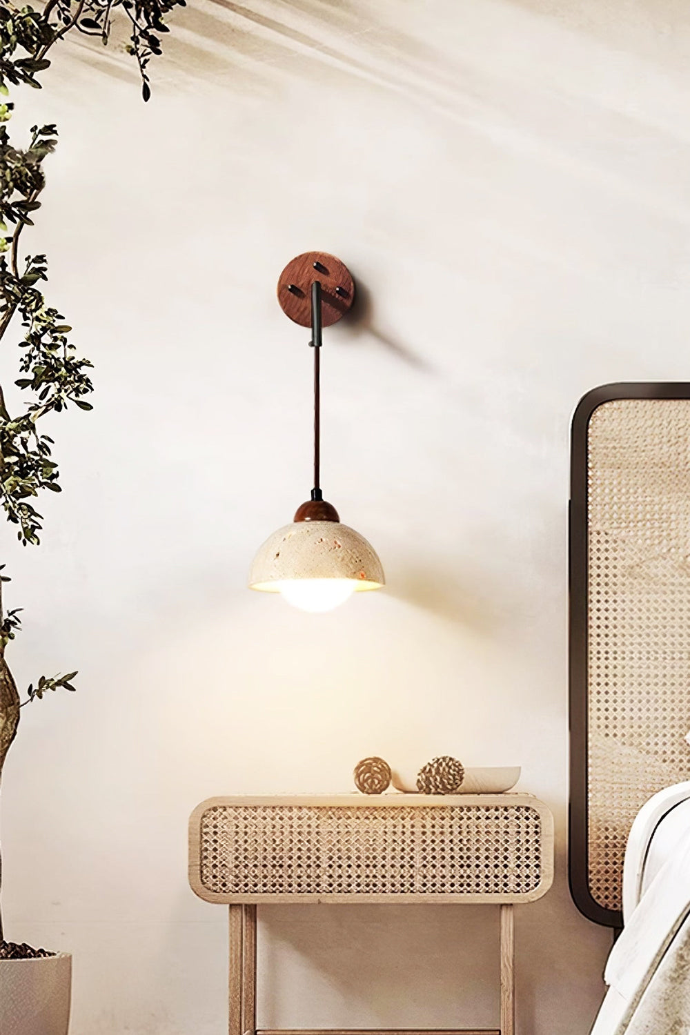 Arched Travertine Wall Light - view 8 | morylighting