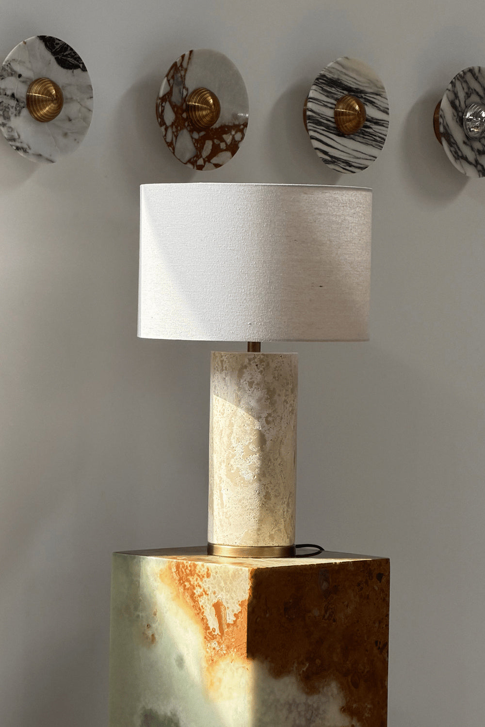 Aria Stone Table Lamp - view 9 | morylighting