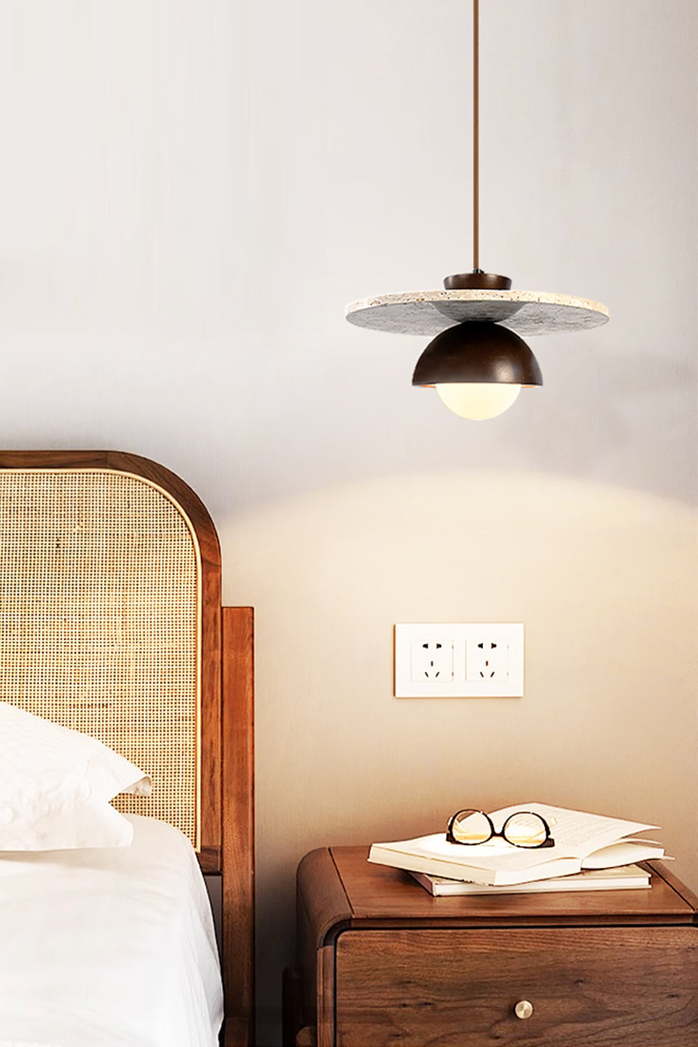 Arlo Travertine Pendant Light - view 6 | morylighting