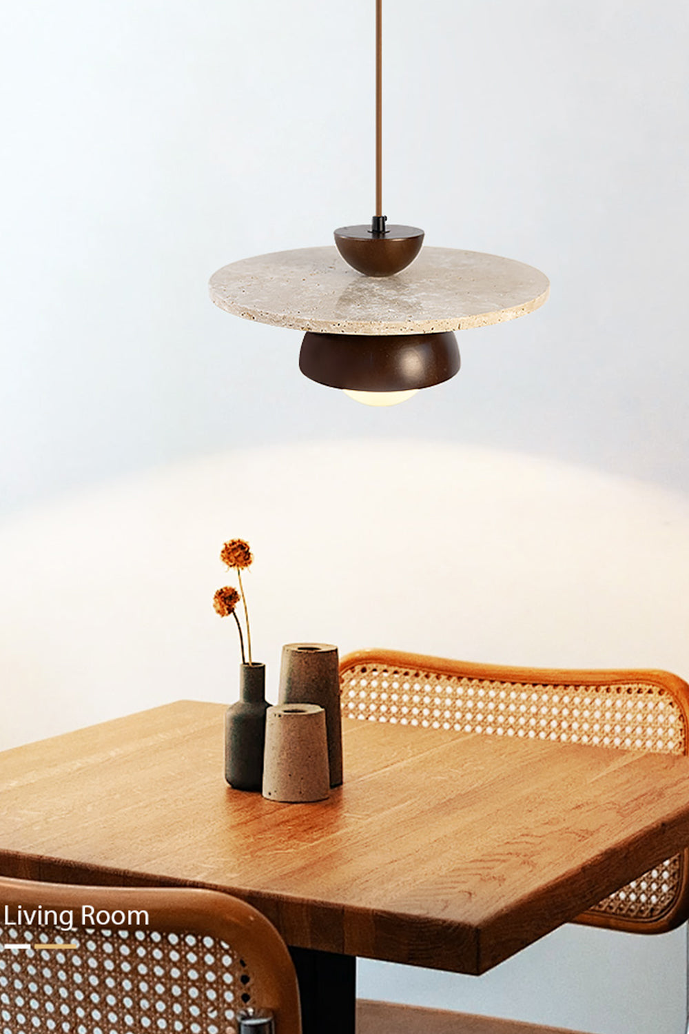 Arlo Travertine Pendant Light - view 7 | morylighting