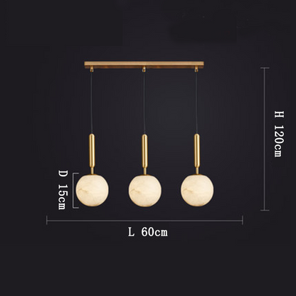 Morylighting Celestial Orb Alabaster Pendant - Background Shot