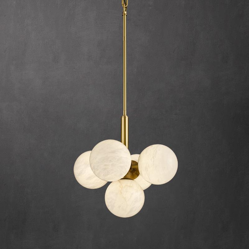 Morylighting Celestial Orb Alabaster Pendant - elegant American bedroom