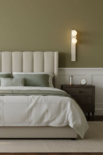 Asymmetrical Travertine Wall Sconce - view 12 | morylighting