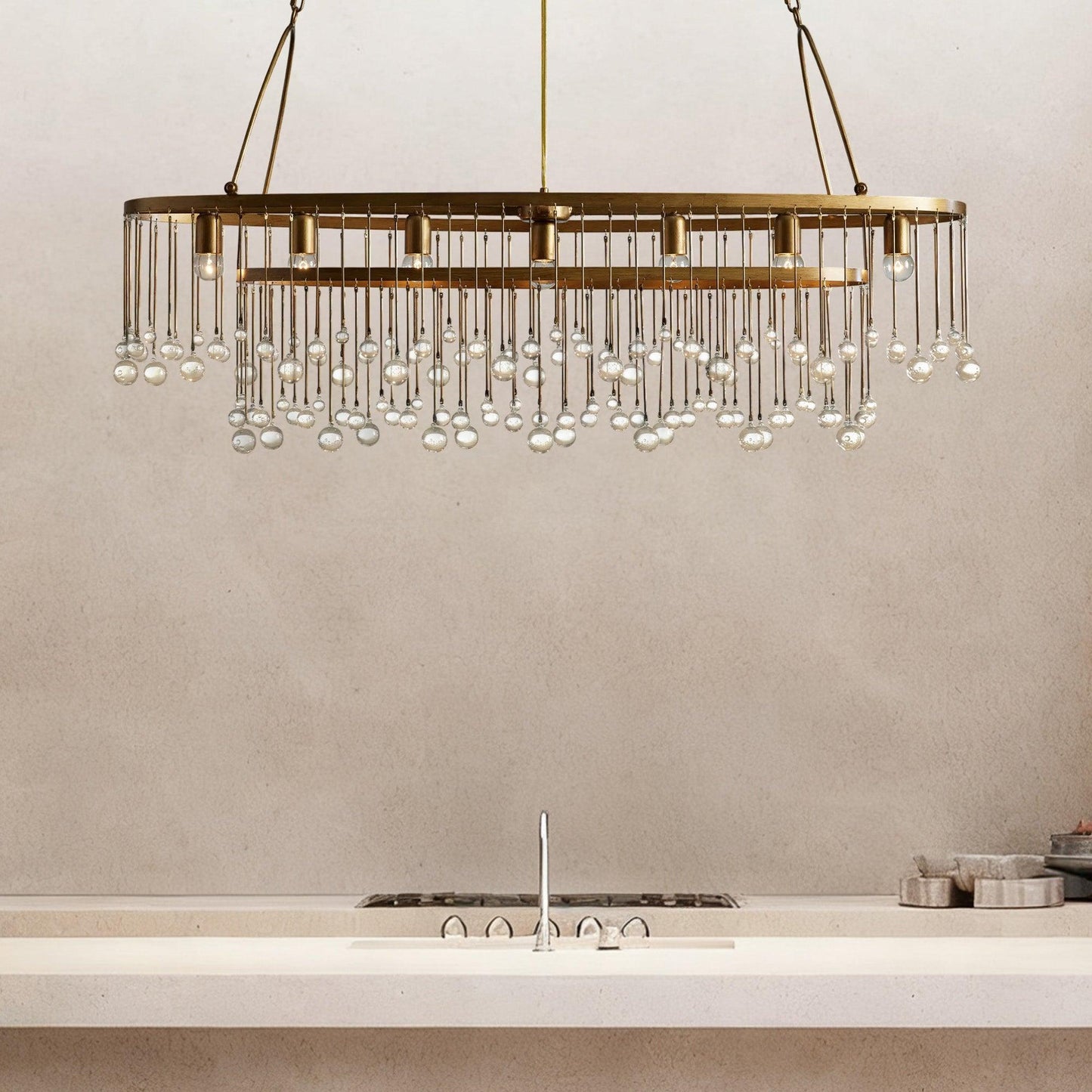Aubrey 7 Light Oval Chandelier