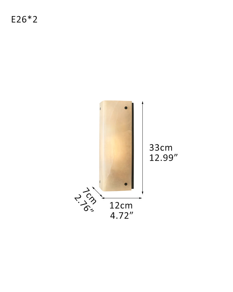 Reynard Alabaster Grand Wall Sconce Light Fixture 13"H 25"H
