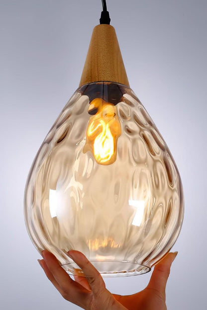 Besnier Rippled Glass Pendant Light - view 13 | morylighting
