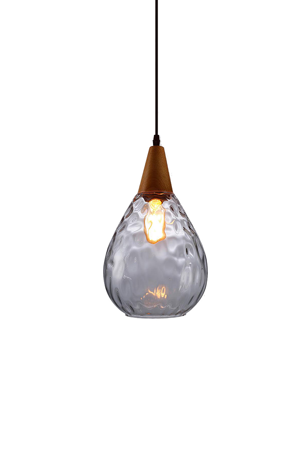 Besnier Rippled Glass Pendant Light - view 14 | morylighting