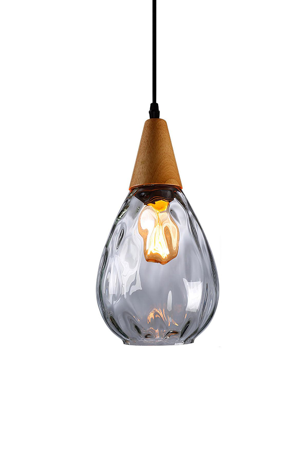 Besnier Rippled Glass Pendant Light - view 15 | morylighting