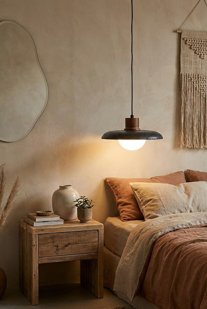 Black Travertine Dome Pendant Light - view 5 | morylighting