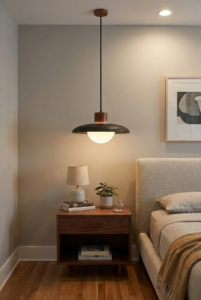 Black Travertine Dome Pendant Light - view 7 | morylighting