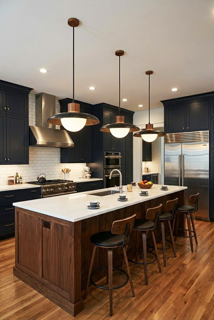Black Travertine Dome Pendant Light - view 9 | morylighting