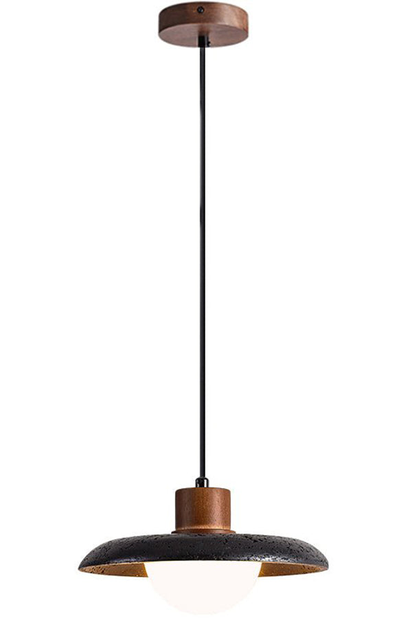 Black Travertine Dome Pendant Light - view 15 | morylighting