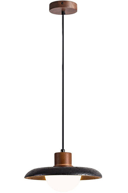 Black Travertine Dome Pendant Light - view 15 | morylighting