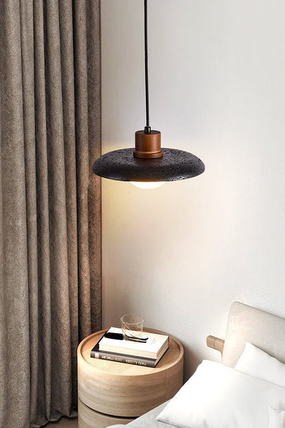 Black Travertine Dome Pendant Light - view 13 | morylighting